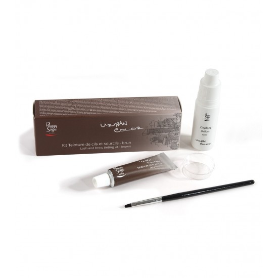 Eyebrow and eyelash dyeing kit – Brown