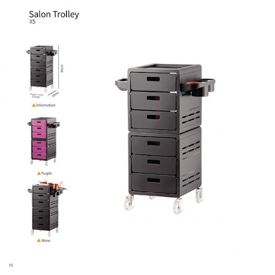 Hairdressing Assistant Salon Trolley X5