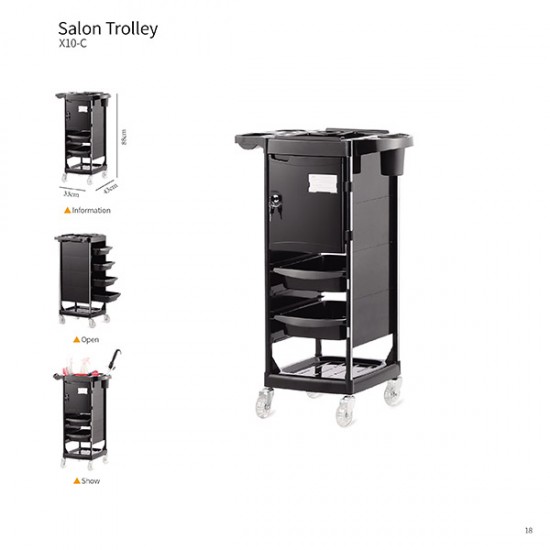 Hairdressing Assistant Salon Trolley X10-C