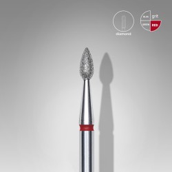 Διαμαντόφρεζα Μικρή Φλόγα Κόκκινη Staleks EXPERT 2,3mm/5mm