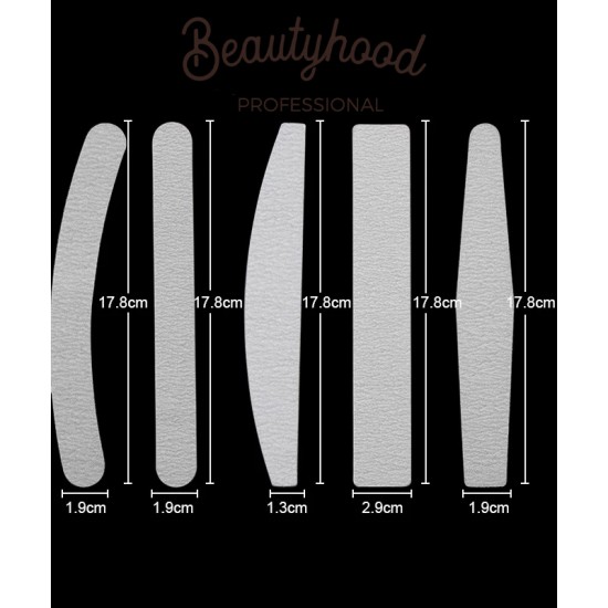 Double Sided Nail Files Straight 100/180 Pack of 25 pcs.