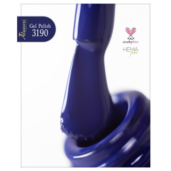 Gel polish №3190 DARK BLUE. 15 ml. Semi permanent polish.