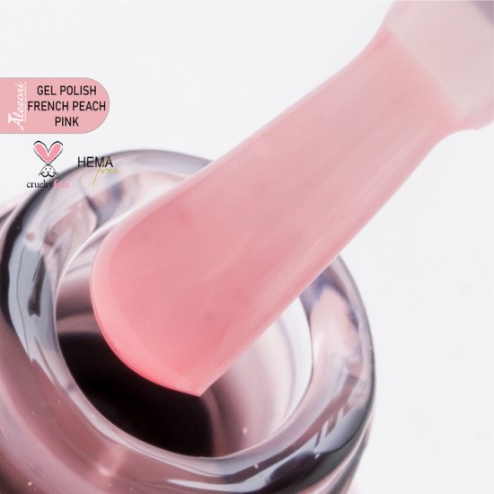 Gel polish french peach pink 15ml. Semi permanent polish.