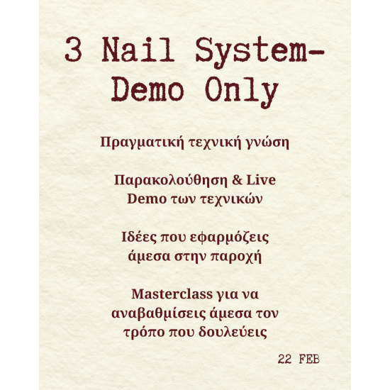MASTERCLASS - 3 NAIL SYSTEM UPGRADE