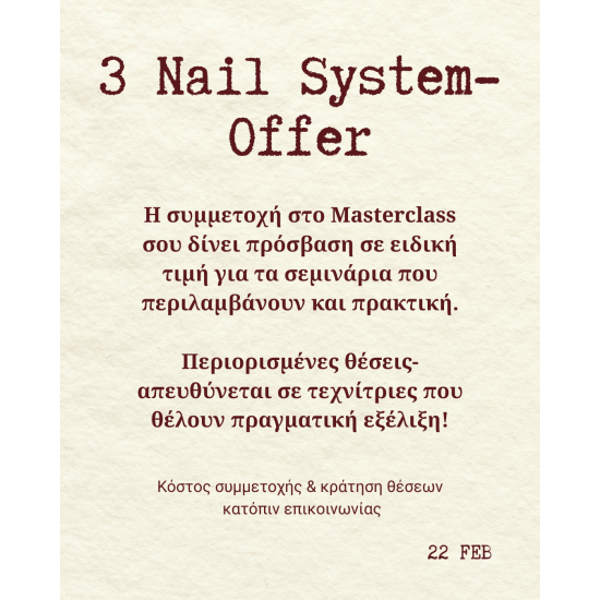 MASTERCLASS - 3 NAIL SYSTEM UPGRADE